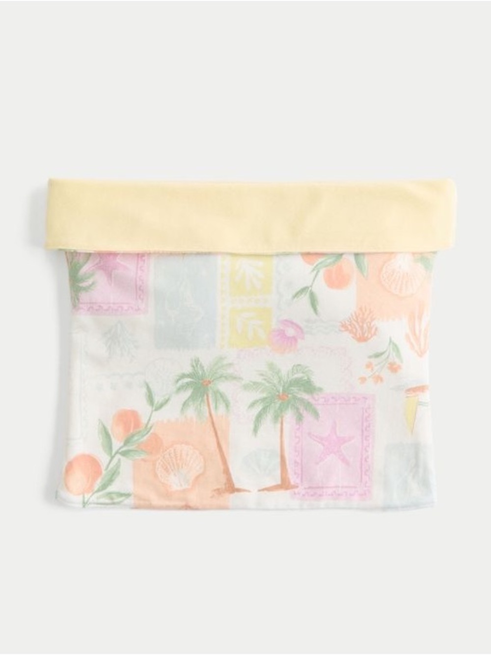 Hollister Pastel Coastal Print Tank - Yellow Trim
